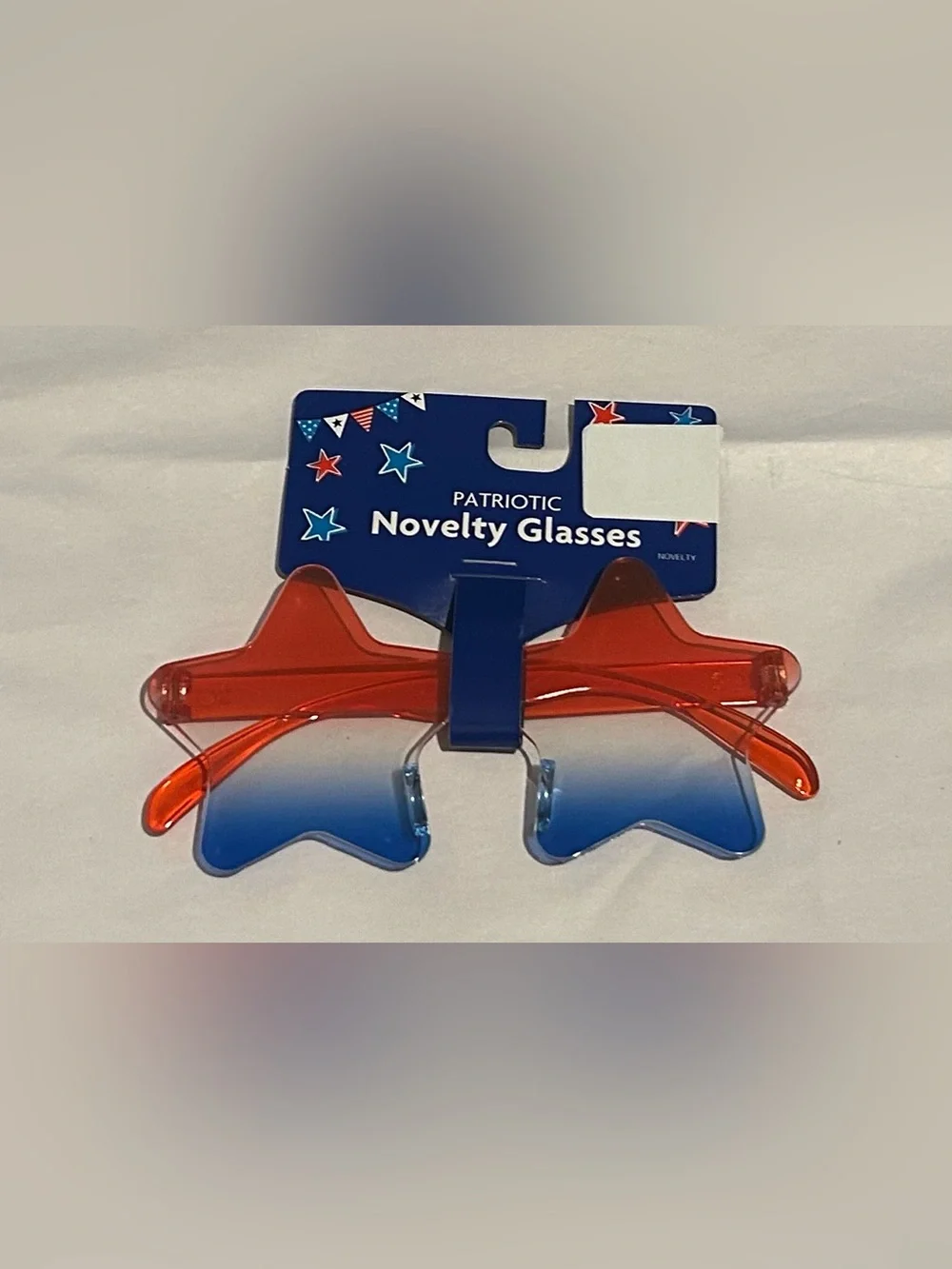 New Patriotic Red Clear Blue Novelty Glasses Star Shaped Kids Men’s Women’s